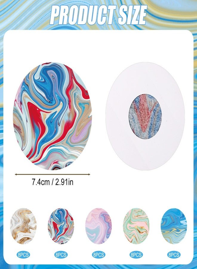 XIHIRCD 25pcs Sensor Covers for Libre 2/3, Waterproof Adhesive Patches Blood Glucose Monitor Patch Sensor Stickers CGM Overpatch Tape Compatible with Libre (Marble Gradient, 5 Styles) - Image 2